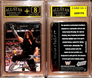 The Undertaker RARE 1994 Action Packed WWE WWF PROTOTYPE CARD Graded ASG 8 #AK - Picture 1 of 1