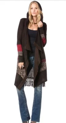 Maxi Cárdigan Miss Me Mix Master Plumero Patchwork Naranja Rojo Marrón Talla Pequeña   Foto 1 de 4