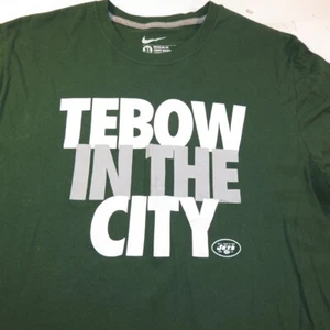 NIKE NEW YORK NY JETS NFL FOOTBALL Tim Tebow in the City T SHIRT Mens XL Green - Picture 1 of 3