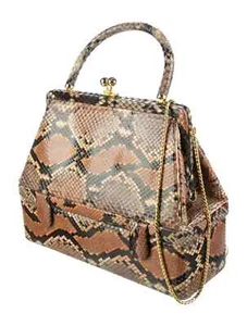 Judith Leiber 007 James Bond Schlangenhaut Abendtag TASCHE Buchstück Vintage - Bild 1 von 15