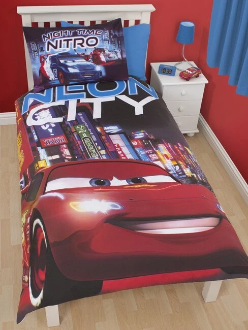 Disney Pixar Cars Linge Réversible  135x200 Fluo City Neuf Emballage D'Origine - Photo 1/1