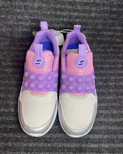 NEW S Sport By Skechers Girls' Denise Silver, Pink, Purple Sneakers Shoes Size 3 - Picture 1 of 13