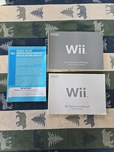 Nintendo Wii Operations Manuals System Setup and Channels and Settings Booklets - Picture 1 of 3