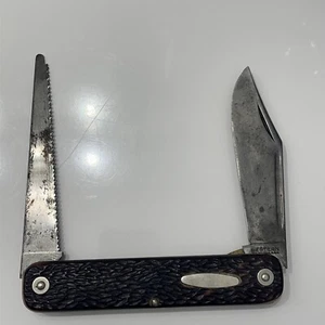 Vintage RARE Western Boulder CO Two Blade Large Folding Ranger Knife - Picture 1 of 24