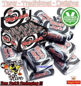 400 Black Jack Kausnacks traditionelle Retro Süßigkeiten Geburtstag Party Tütenfüller - Bild 1 von 1