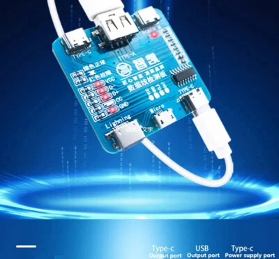 USB Cable Data Wire Detection Board Tester Checker For USB-C Lightning Cables - Image 1 of 4