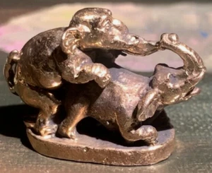 Elephant Thai Brass amulet Love Charm Buddhism 1 inch X 7/8" Ship Fram USA - Picture 1 of 1