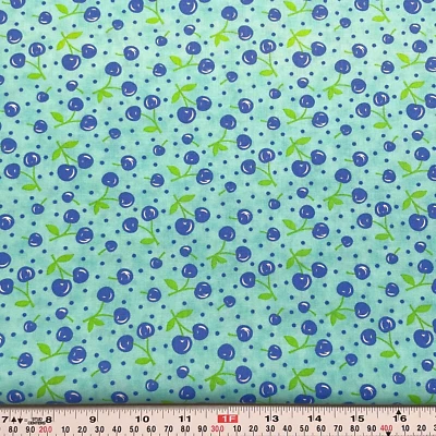 Badda Bing! by Me & My Sister Designs Moda Cherry Blue Cotton by the HALF YARD - Image 1 of 2
