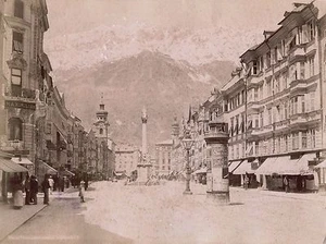 FOTO ORIGINAL INNSBRUCK AUSTRIA MARIA-THERESIENSTRASSE 1900 (impresión de albúmina) - Imagen 1 de 1