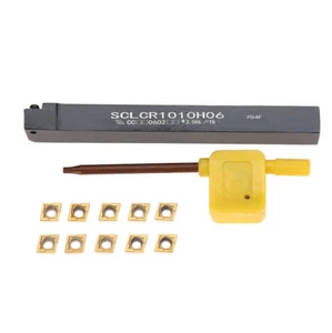 SCLCR1010H06 Drill Rod Rotary Bit with 10pcs CCMT0602 Indexable Inserts Set - Picture 1 of 7