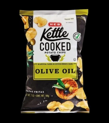 Bolsas de patatas fritas de aceite de oliva cocidas con hervidor de agua de 7 oz Foto 1 de 2