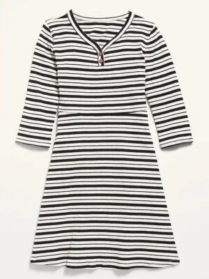 NWT Old Navy Girls Skater Dress black white  you pick size - Image 1 of 2