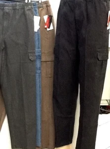 Herren Jeans Schlupfhosen Cargo Stretch Gummizug Denim Hosen  Maschinenwäsche  - Bild 1 von 8