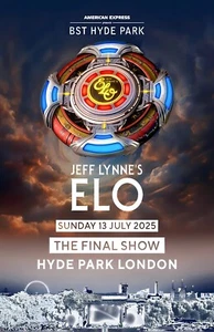 Jeff Lynnes ELO 2025 Hyde Park London Framed Concert Poster - Picture 1 of 2