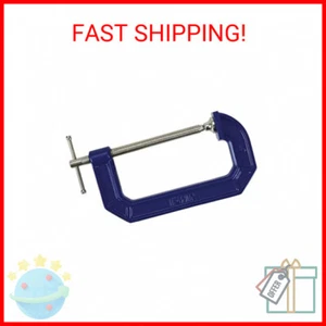 IRWIN QUICK-GRIP C-Clamp, 6", 225106, Blue - Picture 1 of 2