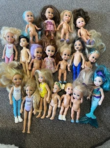 BARBIE Kelly dolls lot 18 Boys Mermaid Plastic Hair - Picture 1 of 7