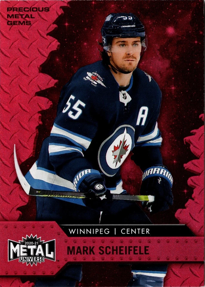 2020-21 Skybox Metal Universe Precious Metal Gems Red MARK SCHEIFELE 55 /100 PMG - Image 1 of 1