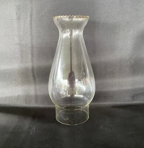 Glass Oil Lamp Chimney with Crimp Top - 3 Inch Base Opening, 21cm Tall. - Picture 1 of 2