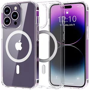 MagSafe Case for iPhone 14 Pro Max/14 Pro/14 Shockproof Magnetic Clear Cover - Picture 1 of 13