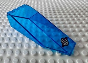 LEGO Windscreen 10x4x2 1/3 Canopy with Alpha Team White Grid 2507pb08 Set 6773