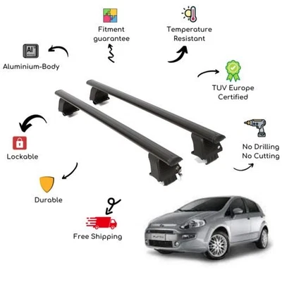 Juego de barras transversales de techo desnudo para FIAT Punto III 199 5 puertas 12-18 color negro Foto 1 de 4