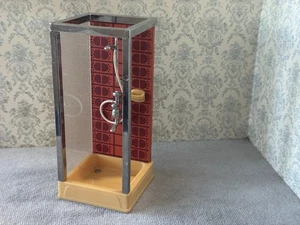 Vintage Lundby rot gelb Badezimmer Dusche - Bild 1 von 11