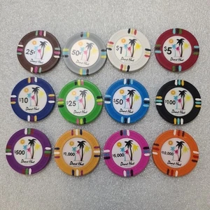 DESERT HEAT HOTEL POKERCHIP zur Abholung. 12 verschiedene Sammlerstücke Chips. - Bild 1 von 16