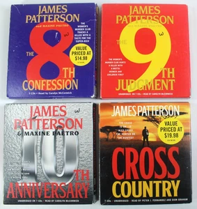 4 James Patterson CD Audiobooks Cross Country, 8th Confession, 9th Judgement + 1 - Picture 1 of 8