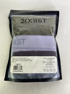 2xist Essential Cotton Y-Back Thongs Underwear 3 Pack Multicolor Mens Size XL - Picture 1 of 4