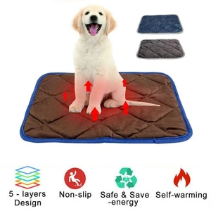 Pet Self Heating Pad Winter Blanket Comfortable Mat Warmer Washable Dog Cat US - Picture 1 of 20