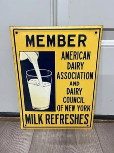 Vintage American Dairy Association Milchschild - Bild 1 von 2