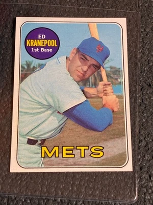 1969 Topps New York Mets Ed Kranepool #381 - sin pliegues - esquinas afiladas Foto 1 de 2