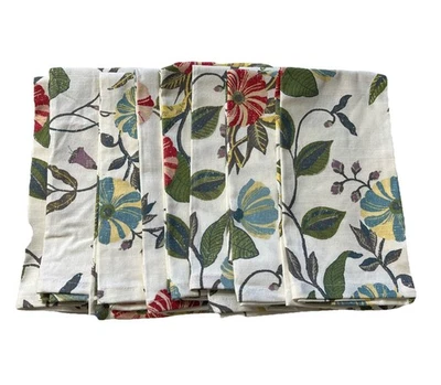 Threshold Target Cream Floral 100% Cotton Napkins Set of 8 - Image 1 of 4