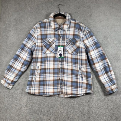 Chaqueta Camisa Sage Collective para Mujer XL Cuadros Forrada Sherpa Camarina Acogedora Capas Foto 1 de 4