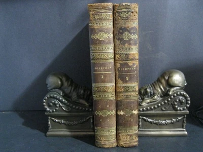 ВИНТАЖНЫЕ КОЖАНЫЕ КНИГИ 1823 РАБОТЫ ФЛАВИЯ ИОСИФА РАСКЛАДНАЯ КАРТА ИЕРУСАЛИМА - Изображение 1 из 4