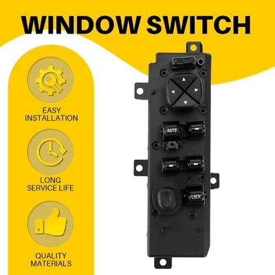 前驱动黑色主电源窗开关适用于 1999 - 2004 年吉普大切诺基 — 第 1/4 张图片