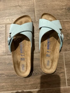 Birkenstock Siena Weichbettung Damen EU 39 USA 8 Farbe Blau Grau - Bild 1 von 5