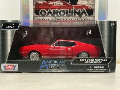 1:24 MOTORMAX: AMERICAN LEGENDS  1971 FORD MUSTANG SPORTSROOF - Image 1 of 3