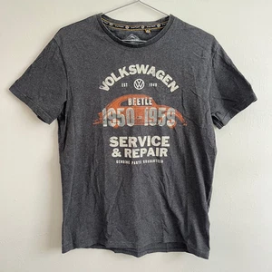 Fat Face Grey VW Volkswagen Beetle T-Shirt Short Sleeve Top - Men's Size Small S - Picture 1 of 6