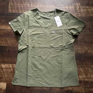 Neu mit Etikett Figs Catarina olivgrünes medizinisches Pflege-Peeling-Top Shirt mit einer Tasche Small - Bild 1 von 9