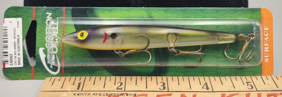 NUEVO Algodón Cordell Boy Howdy Topwater 4.5" 3/8 OZ Bluegill C40562 Foto 1 de 3