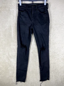 Uniqlo Casual Denim Jeans Pants Size 26 Womens Black Skinny Fit - Picture 1 of 10