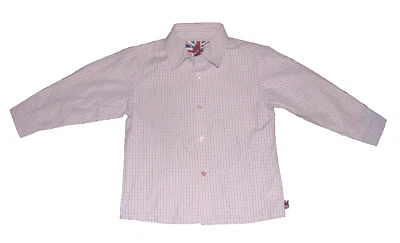 Английская прачечная красный клетку длинным рукавом кнопка платье рубашка для мальчиков 4T - Изображение 1 из 2