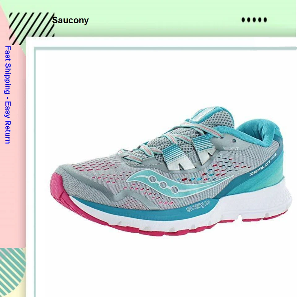 Size 5 - Saucony Zealot ISO 3 Blue/Gray/Pink
