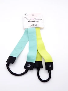 Scunci Morgan Simianer Headwraps Turquoise Lime Green 2 pcs - Picture 1 of 4
