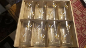 Juego De Colección De 8 LIBBEY WHEAT SPRAYS Vaso, Juego De Bebidas, Caja Original - Imagen 1 de 3