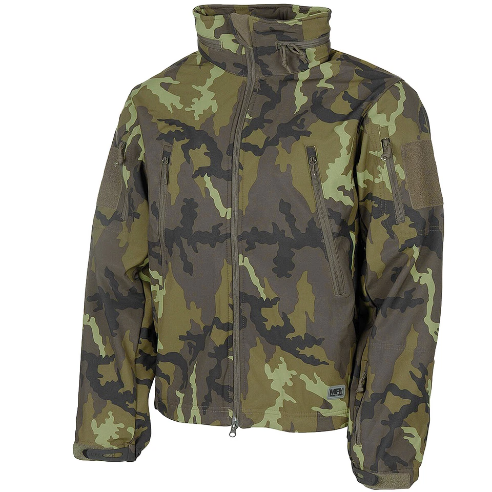 MFH Scorpion Soft Shell Veste Hommes Randonnée Hiver Armée Czech Woodland Camo - Photo 1/1