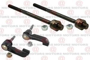 For Jeep Liberty 2002-2005 Front Inner Outer TIe Rods Both Sides 4 Pieces New - Foto 1 di 4
