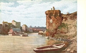 Postal de colección Avanzi Mediovali Sull'Isola Tiberina Stampata Casa Roma Barcos - Imagen 1 de 2