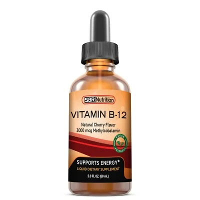 Vitamin B12 Sublingual Liquid Drops Methylcobalamin Vit B 12 3000mcg Per Serving - Image 1 of 4